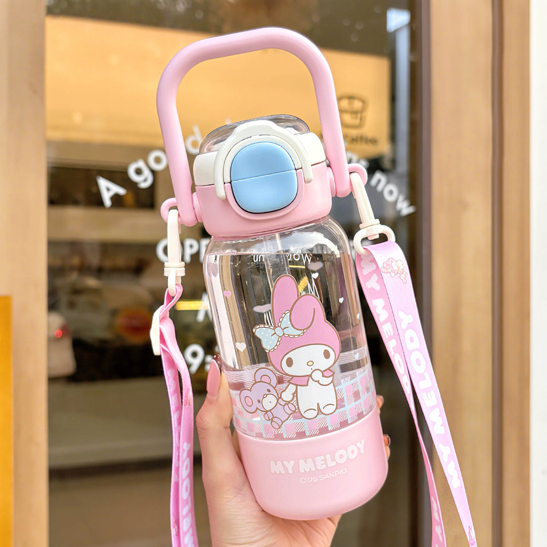 Women’s water bottle with cute animal design and sturdy carrying handle Bowlift
