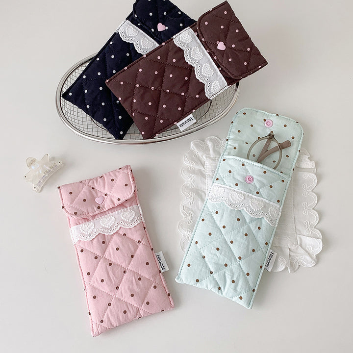 Quilted Heart Detail Pencil Case Bowlift