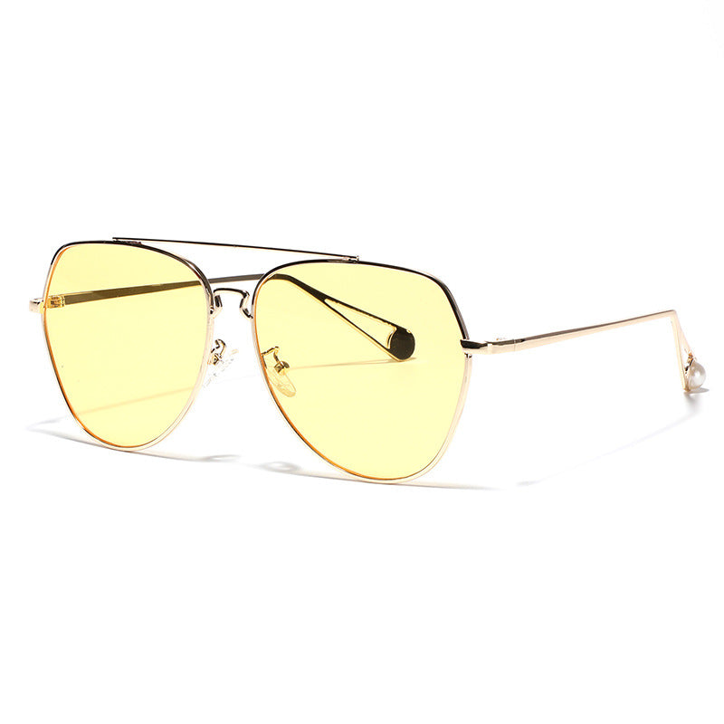 Women's aviator sunglasses with polarized lenses and elegant metal frame Bowlift