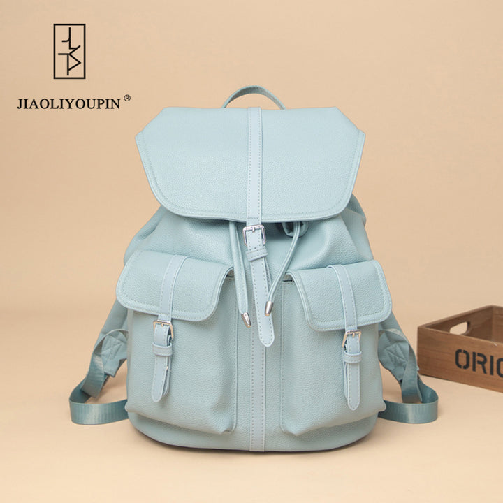 Premium Leather Laptop Backpack