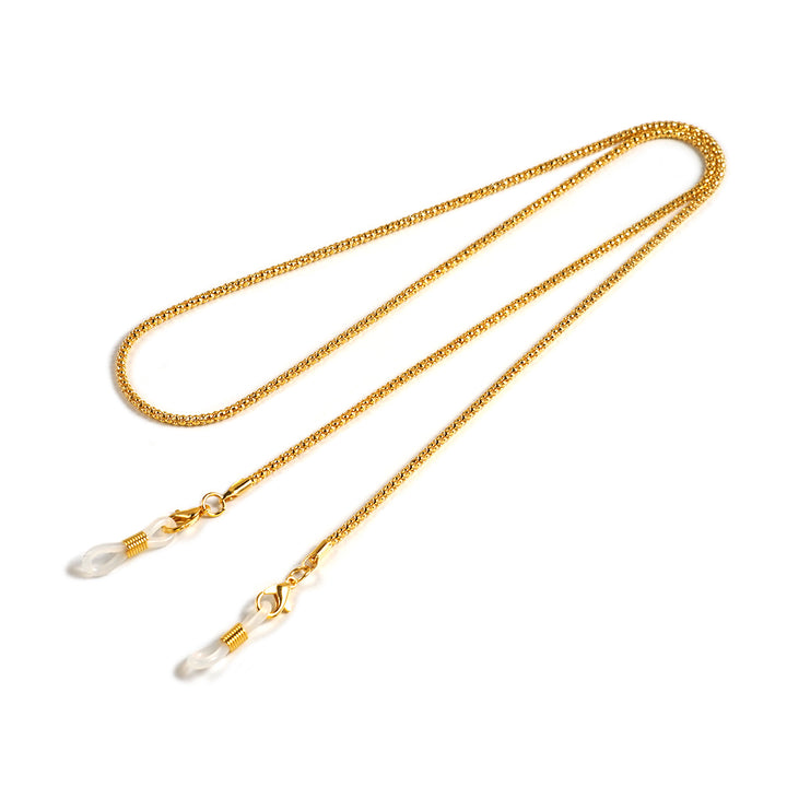 Elegant Gold Metal Eyewear Chain Bowlift