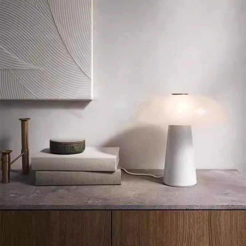 Elegant Marble Mushroom Table Lamp