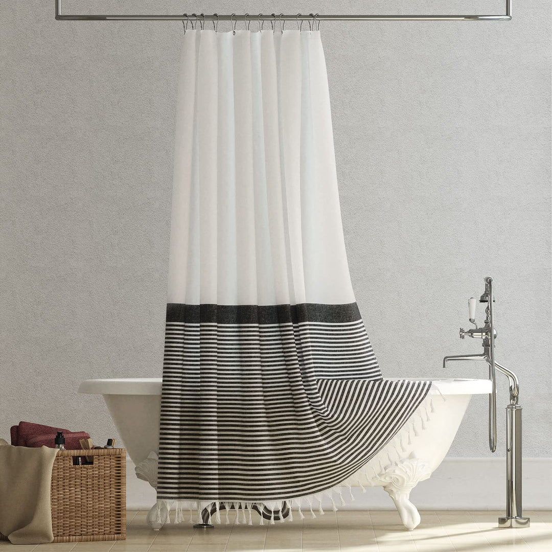 Chic Striped Shower Curtain Bowlift