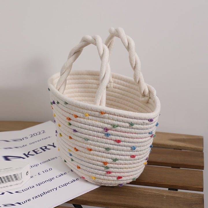 Decorative cotton basket bag Bowlift