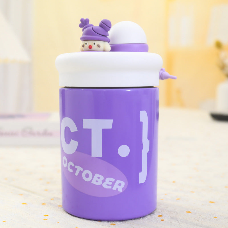 Women's Insulated Water Bottle with Cheerful Design Bowlift