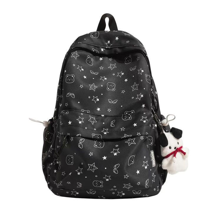 Backpack with Charming Animal and Star Pattern Bowlift