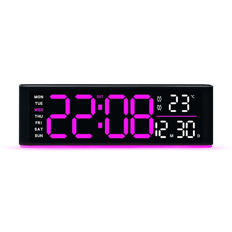 Digital LED alarm clock with temperature and day of week display Bowlift