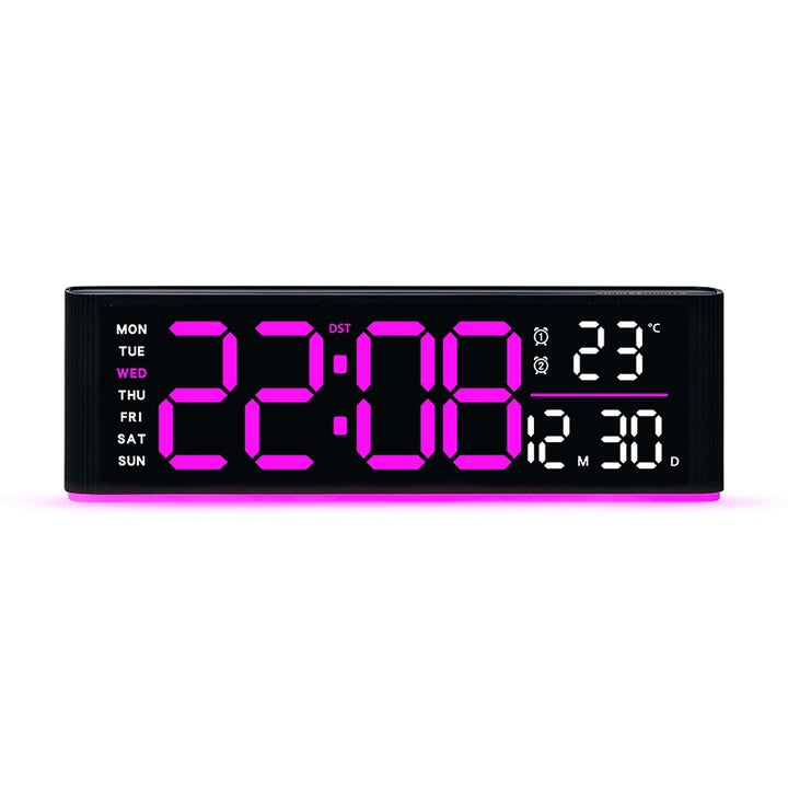 Digital LED alarm clock with temperature and day of week display Bowlift