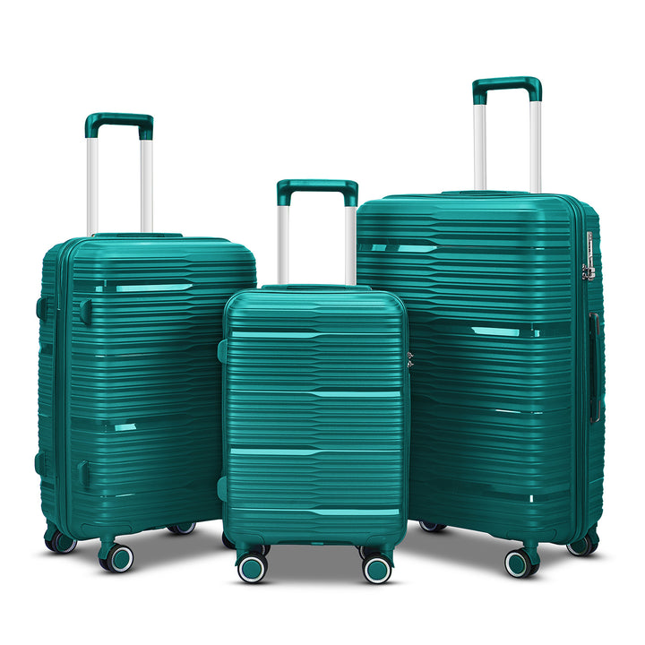 Women's Stylish Textured Hard Shell Luggage Set Bowlift