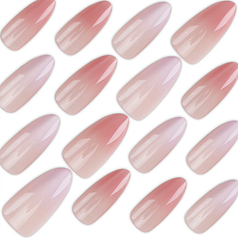 Glossy Stiletto Press-On Nails with Ombre Finish Bowlift
