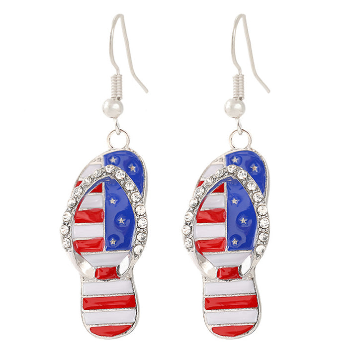 Women nan enamel horseshoe earrings with star motif and fishhook closure Bowlift