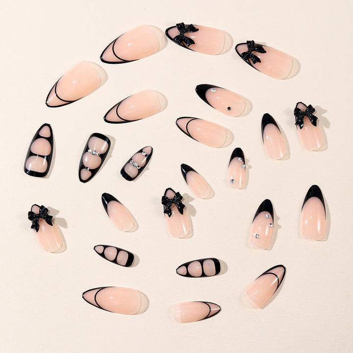 Gothic Bling Stiletto Nail Art Extensions Bowlift