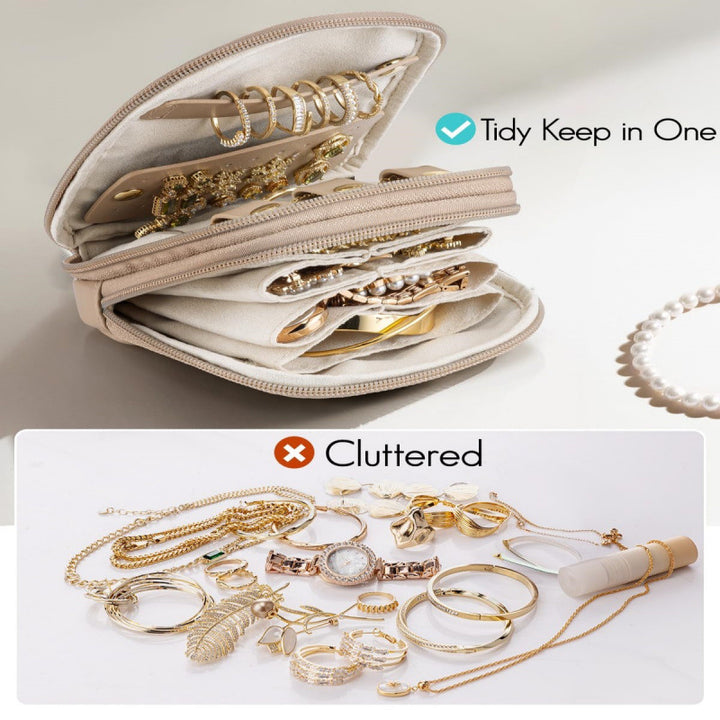 Elegant jewelry organizer with multiple compartments Bowlift