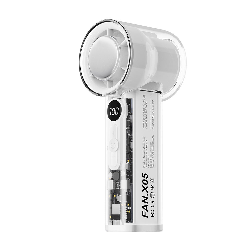 Women Portable Hand Fan with Powerful Speed Control Bowlift