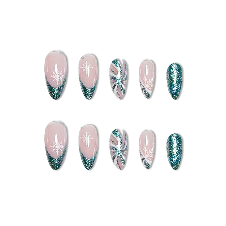Elegant Glittery Nail Art Enhancements Bowlift
