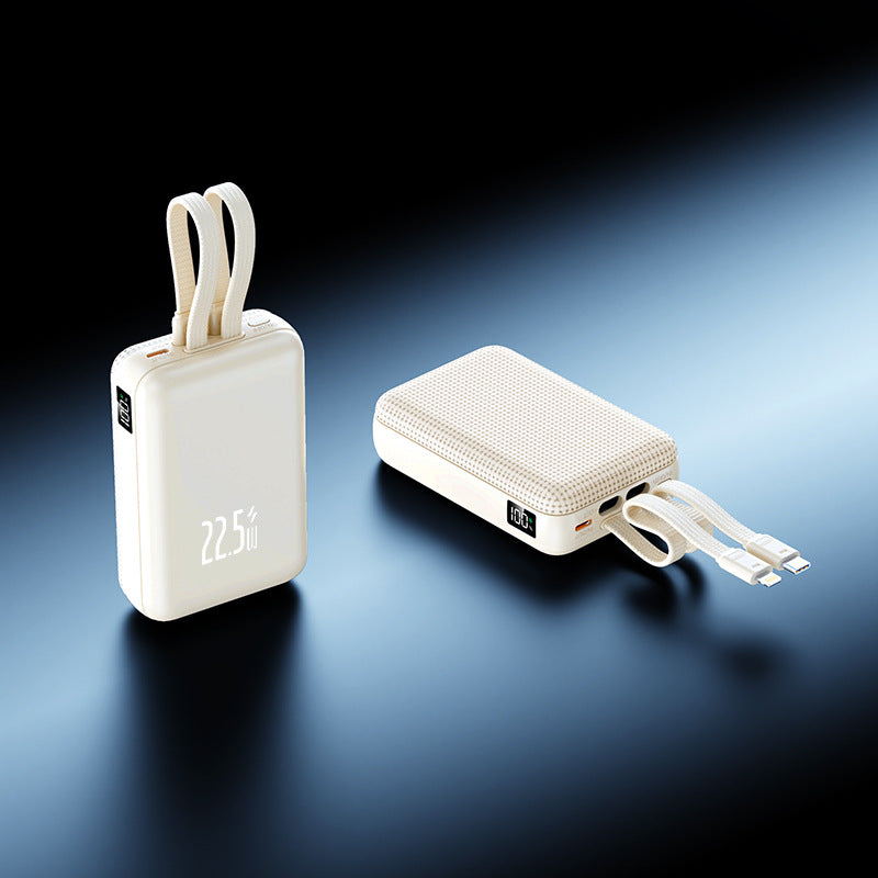 Portable power bank with powerful fast charging function and innovative cable management Bowlift