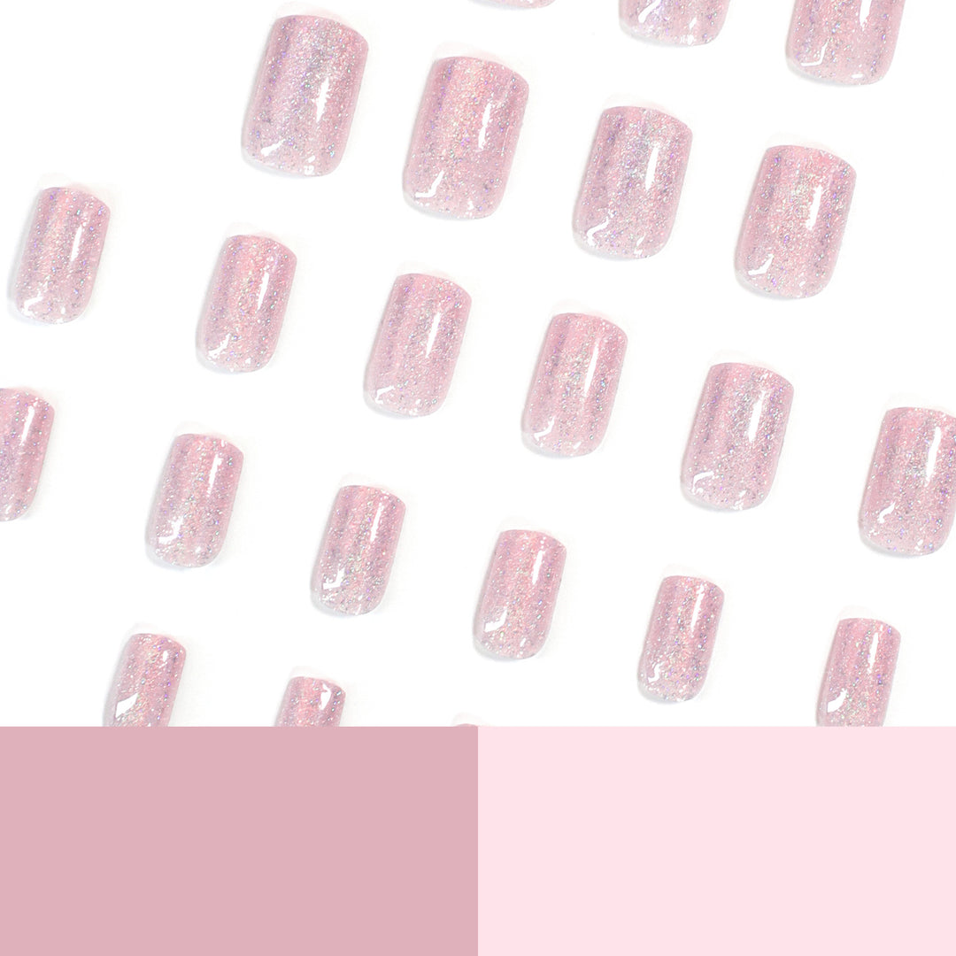 Elegant Nail Art with Glitter and Ombre Effect Bowlift