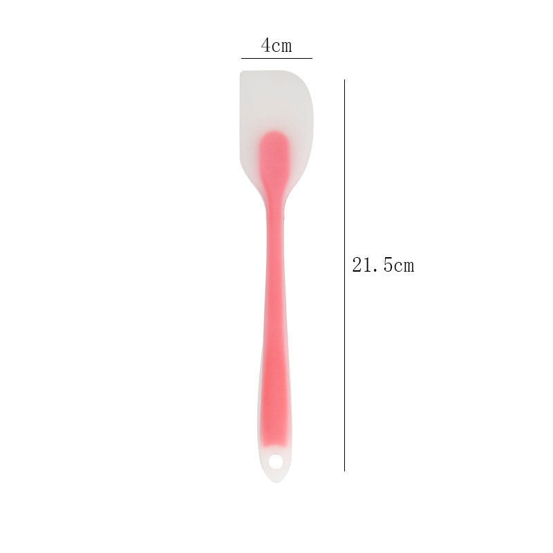 Heat-Resistant Long-Handle Silicone Spatula Scraper with Flexible Rounded Head Bowlift