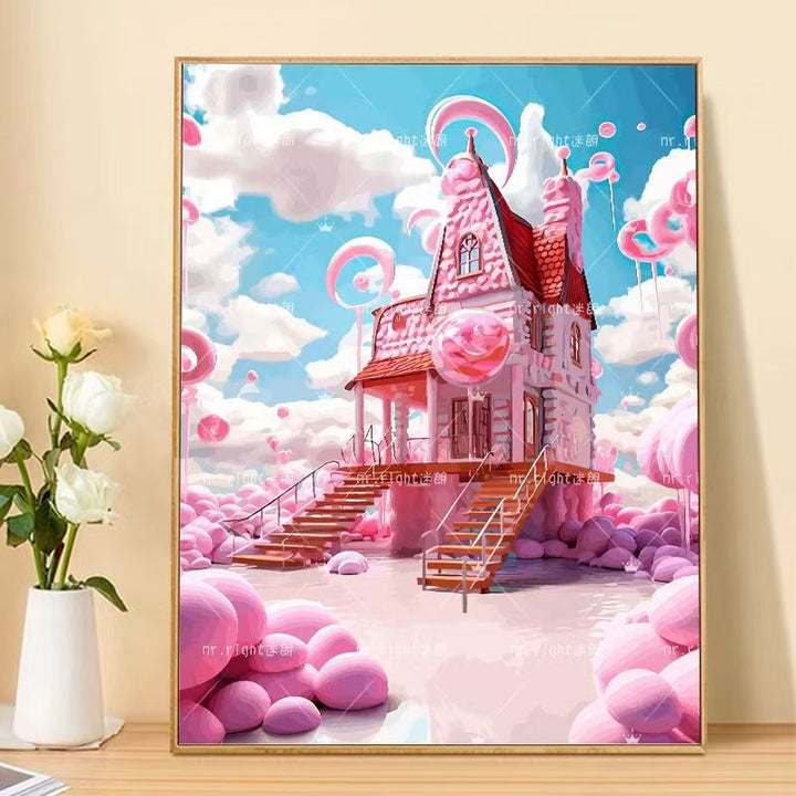 Whimsical Fantasy Landscape Art Canvas Bowlift