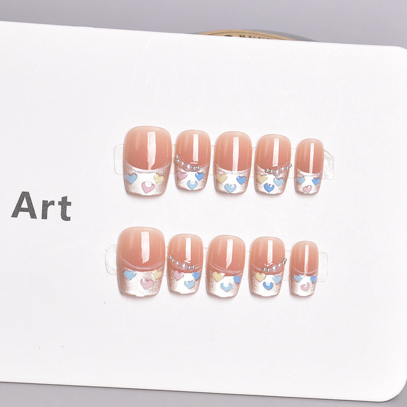 Artistic Floral Press-On Nail Set Bowlift
