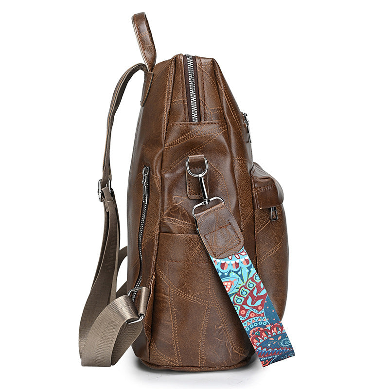 Stylish Leather Backpack Bowlift