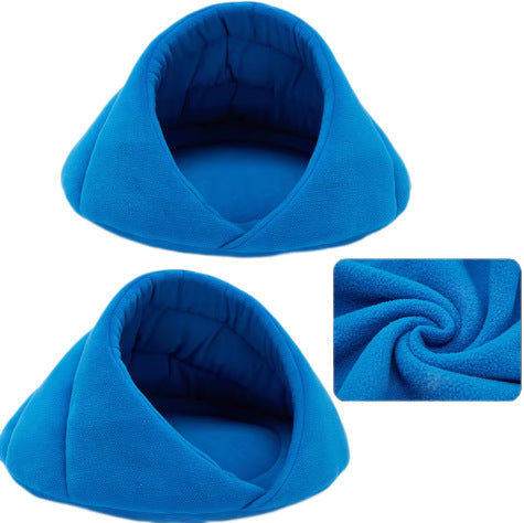 Cozy Fleece Cat Cave Bed  Dog Bed