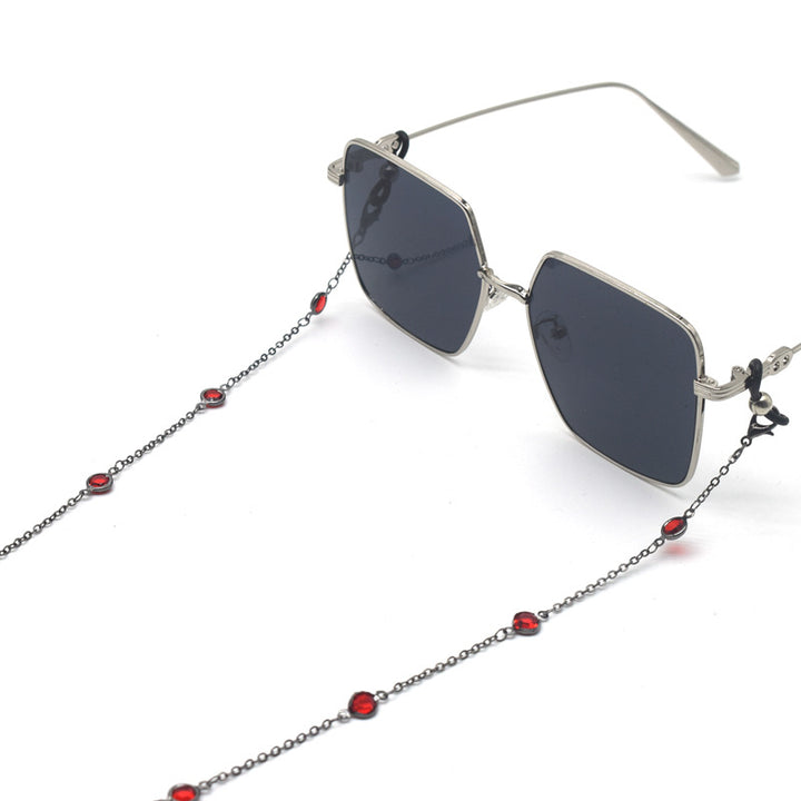 Stylish Crystal-Accented Eyewear Chain Bowlift