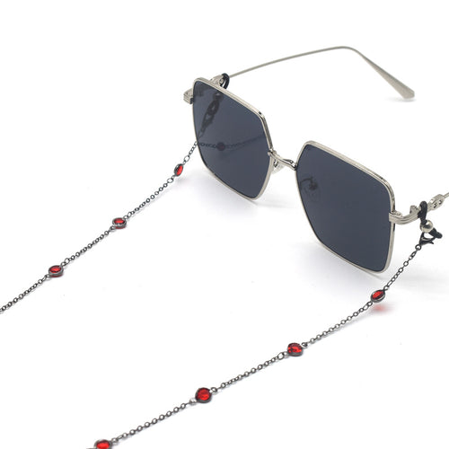Stylish Crystal-Accented Eyewear Chain Bowlift