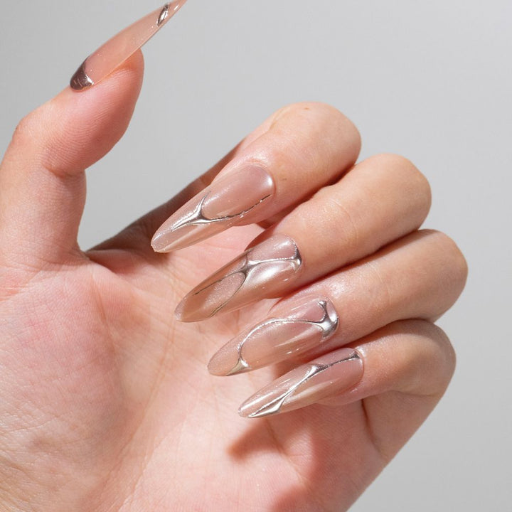 Elegant Abstract Art Press-On Nails Bowlift