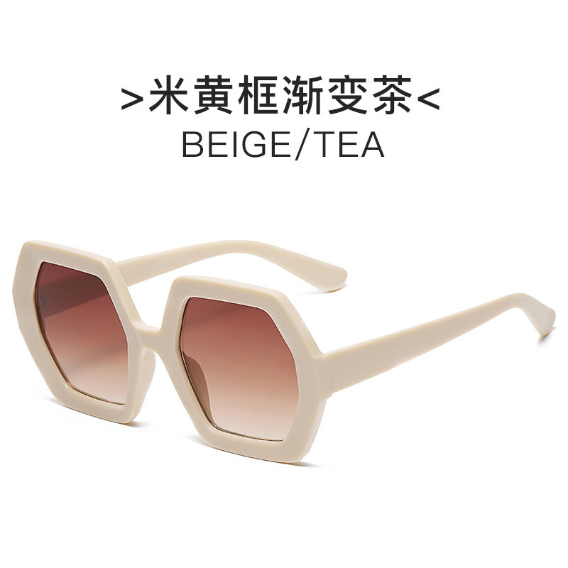 Women extravagant hexagonal sunglasses Bowlift