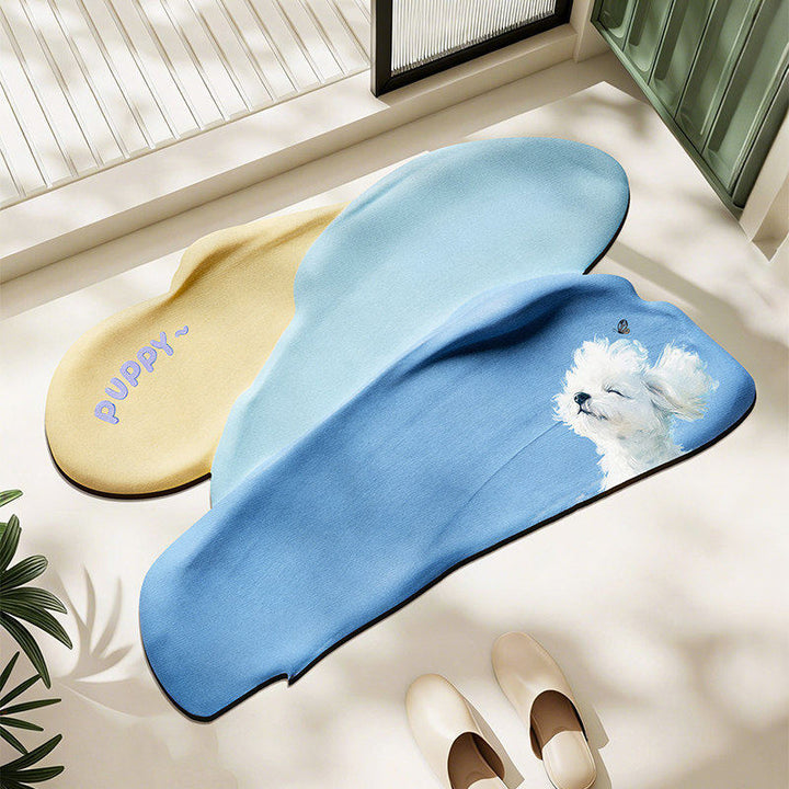 Playful Rainbow-Themed Bath Mat Bowlift