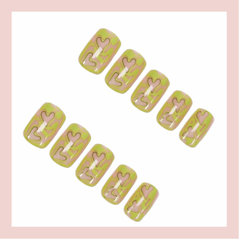 Acrylic Nail Set with Modern Abstract Designs Bowlift