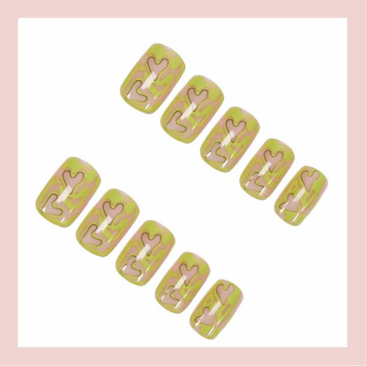 Acrylic Nail Set with Modern Abstract Designs Bowlift