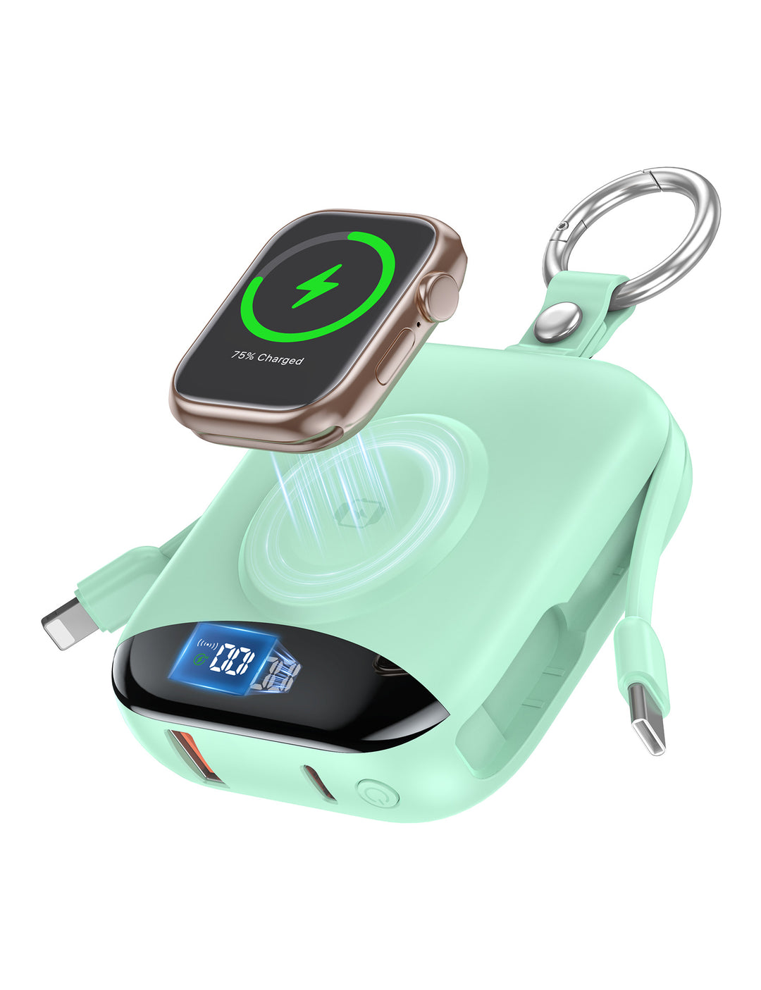 Portable Wireless Power Bank with Integrated LED Display Bowlift