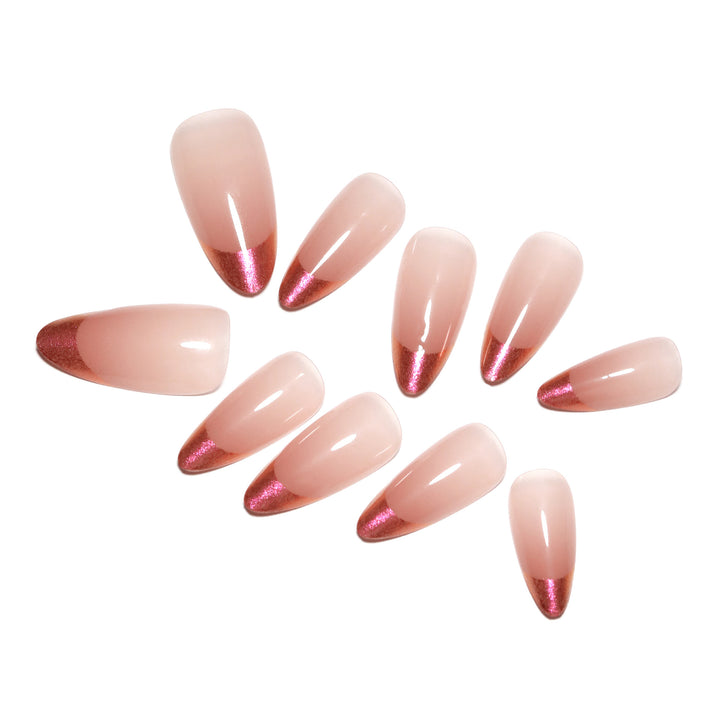 Artificial nail extensions with elegant ombre design Bowlift