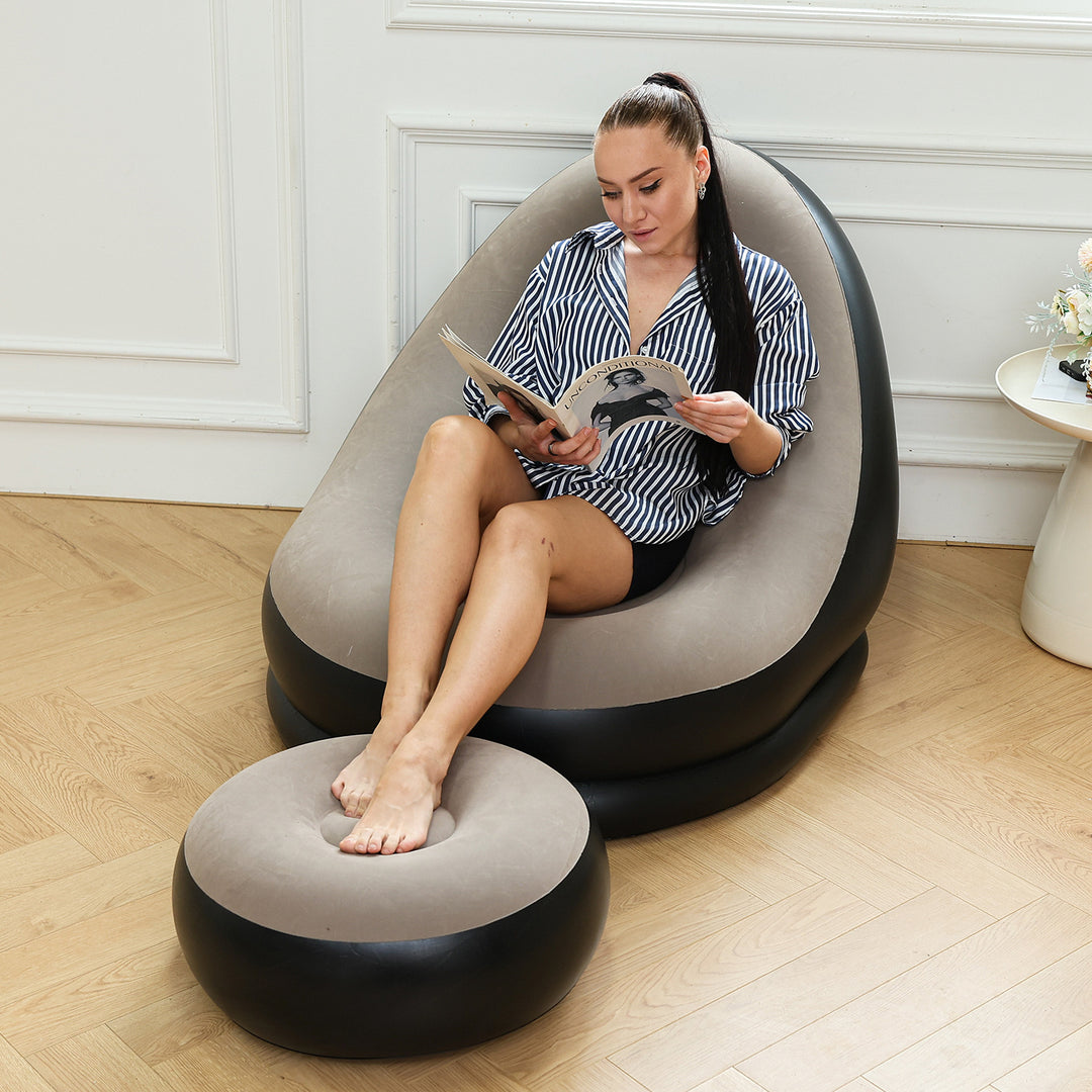 Women's Inflatable Comfort Sofa with Ergonomic Backrest Bowlift