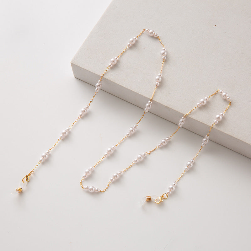 Pearl-Accented Eyewear Chain Bowlift