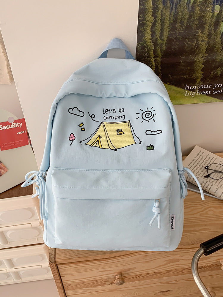 Camping-Themed Casual Backpack Bowlift