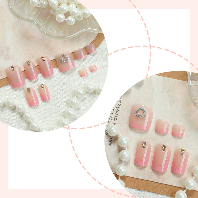 Premium Decorative Press-On Nail Kit with Unique Embellishments Bowlift