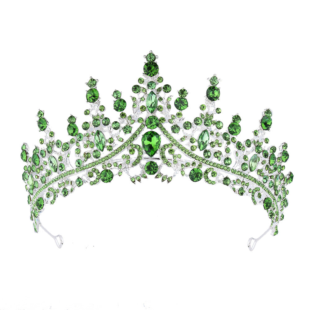 Ladies Rhinestone Tiara with Sparkling Gemstones Bowlift