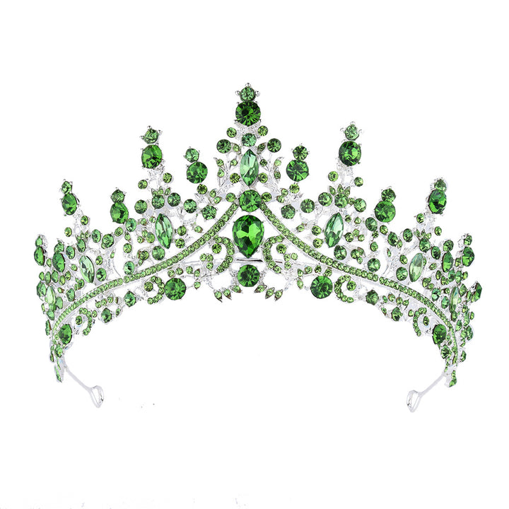 Ladies Rhinestone Tiara with Sparkling Gemstones Bowlift