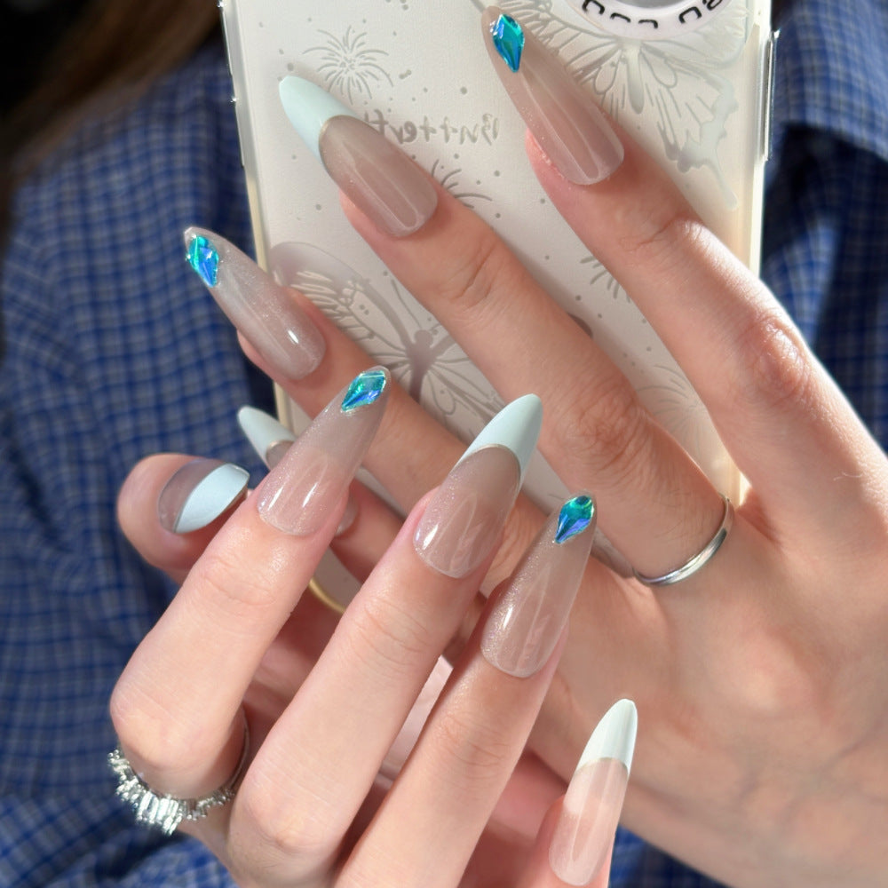 Decorative Press-On Nails with Floral Design Bowlift