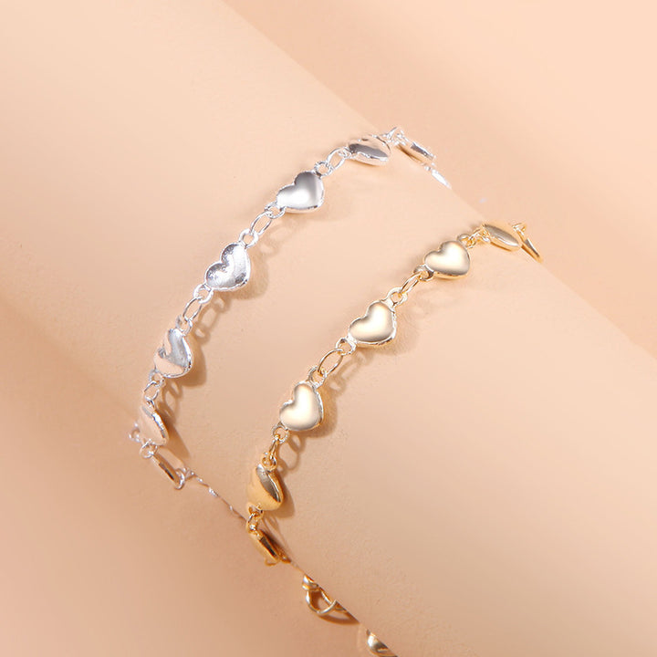 Heart-Inspired Chain Anklet Bowlift