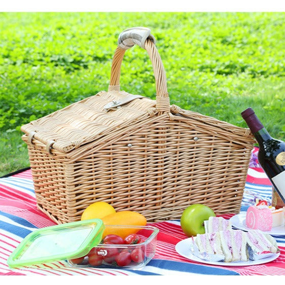 Ladies picnic basket with extensive equipment and cooler box Bowlift
