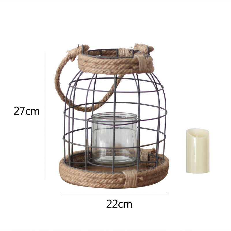 Decorative lantern made of metal and glass Bowlift