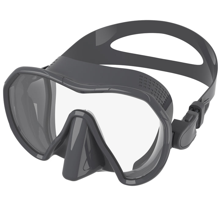 Diving mask with wide field of vision and comfortable silicone edge Bowlift