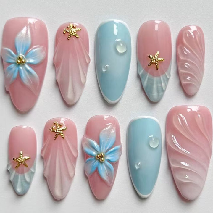 Decorative Press-On Nail Art Set Bowlift 1787294254