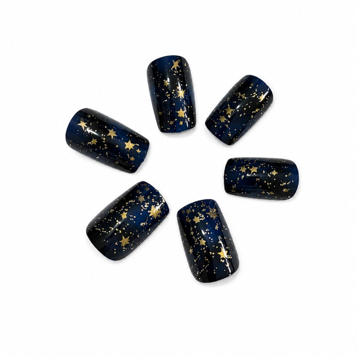 Elegant Artificial Nails In Luxurious Star Design Bowlift