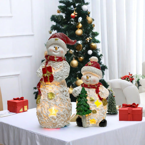 Decorative Snowman Sculpture Bowlift
