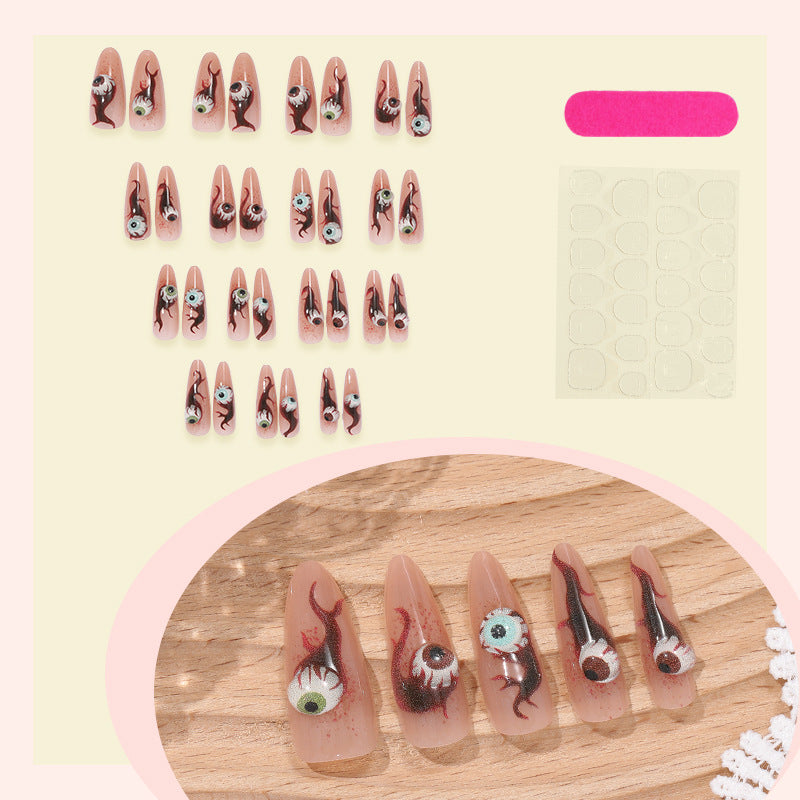 Artistic Halloween Press-On Nail Set Bowlift